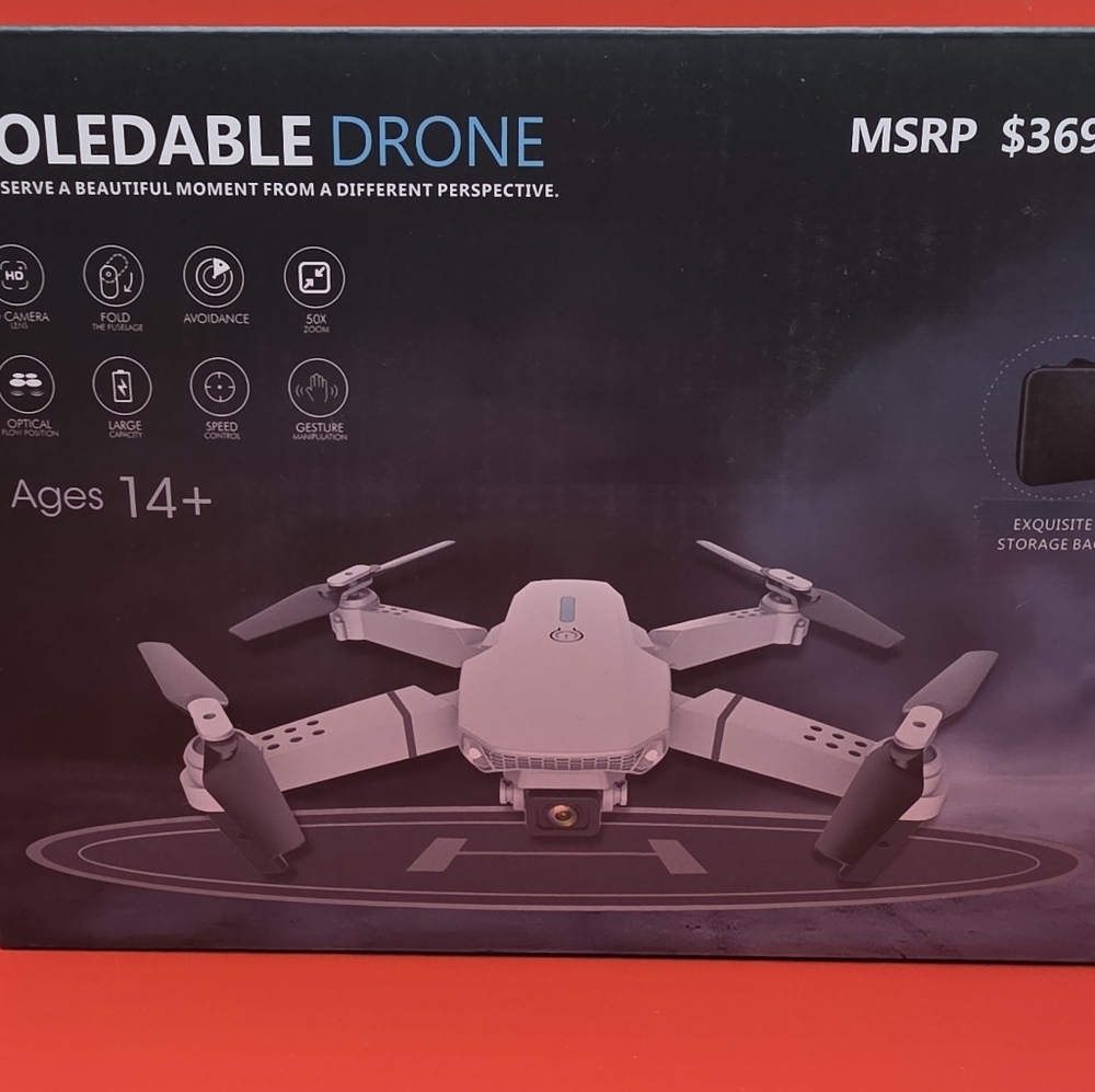 E88 Foldable HD Camera Drone Obstacle Avoidance Remote/App Control